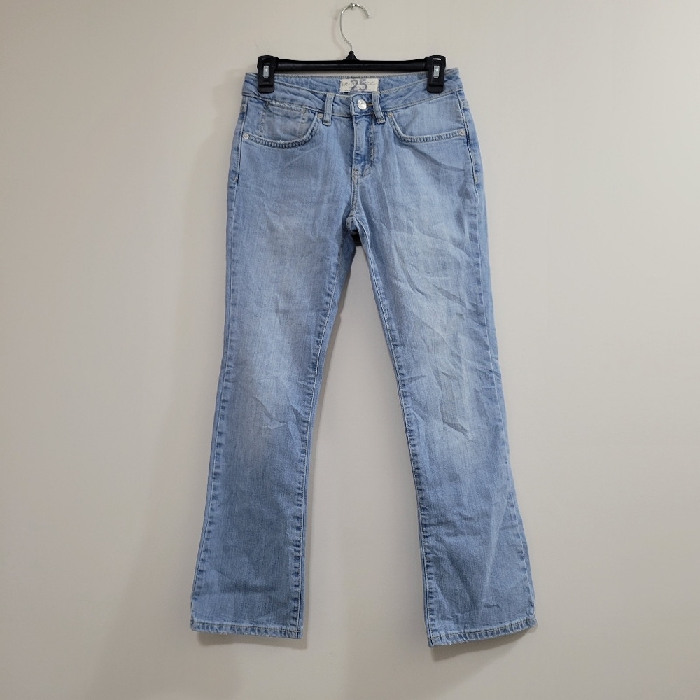 Free people straight jeans light wash 25